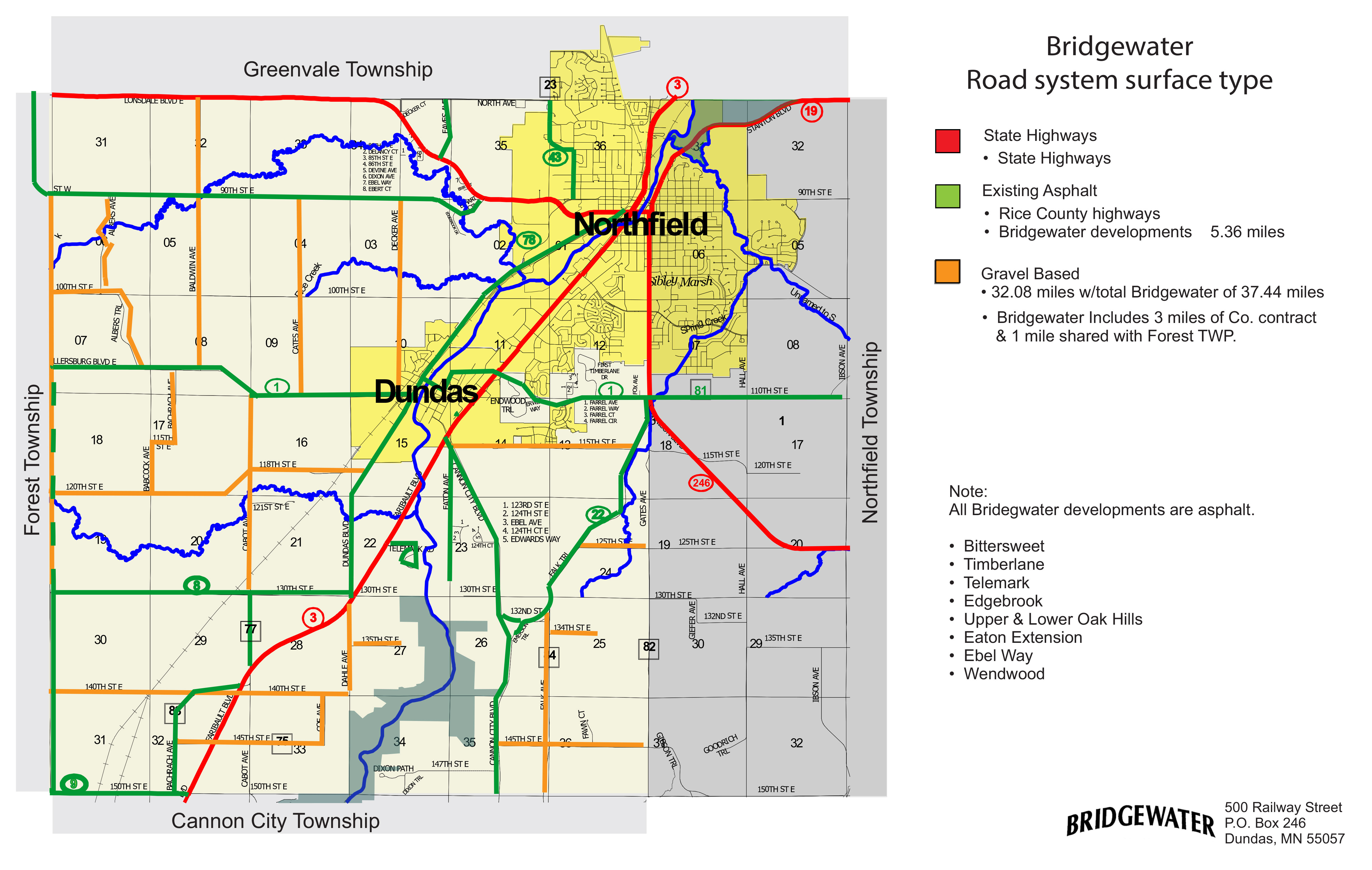 2019 Bridgewater Road System Surface Type
